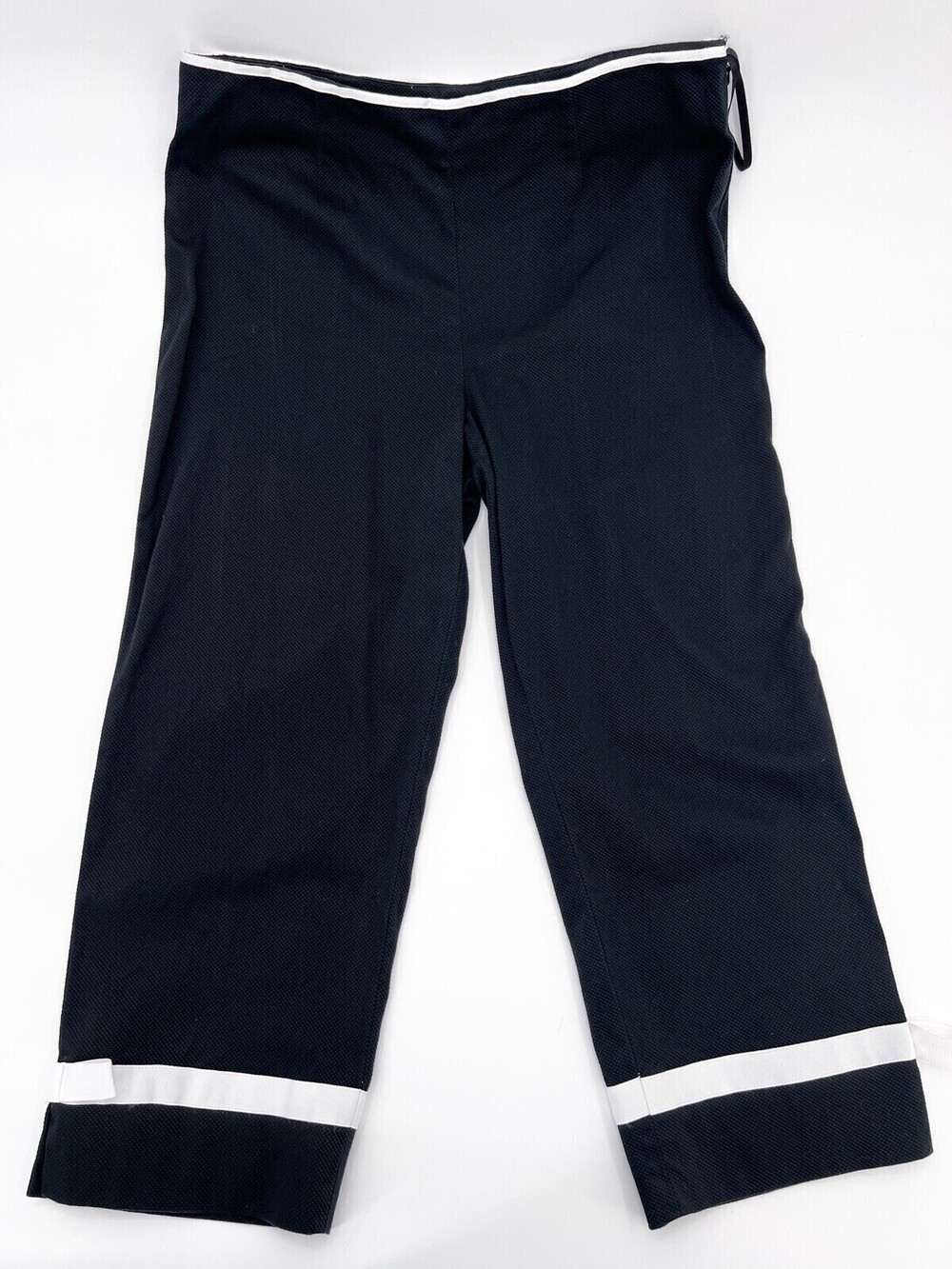 Spenser Jeremy Pants Womens 10 Black Cropped Bow Zip Dress Pant Chino